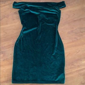 Green Velvet Urban Outfitters Tight  Dress